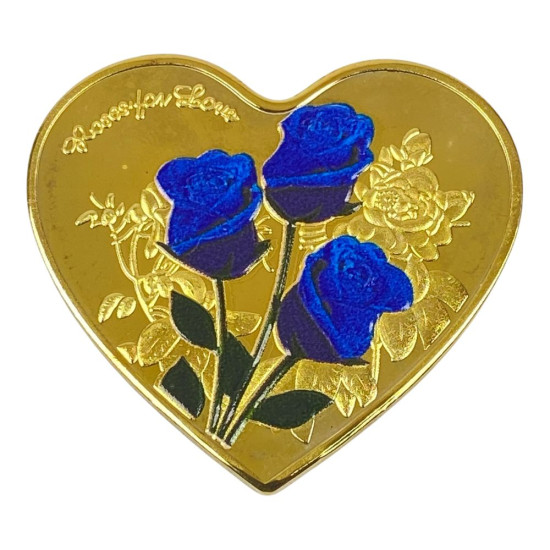 Монета-сувенир Roses of love, 4см в капсуле (Cs - 1009)