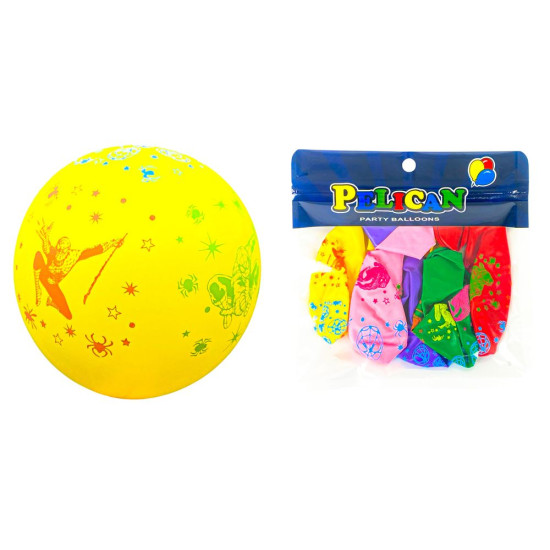 Кульки 12"(30сm) "Человек-Паук" разноцветные - 5шт (1205С-504)