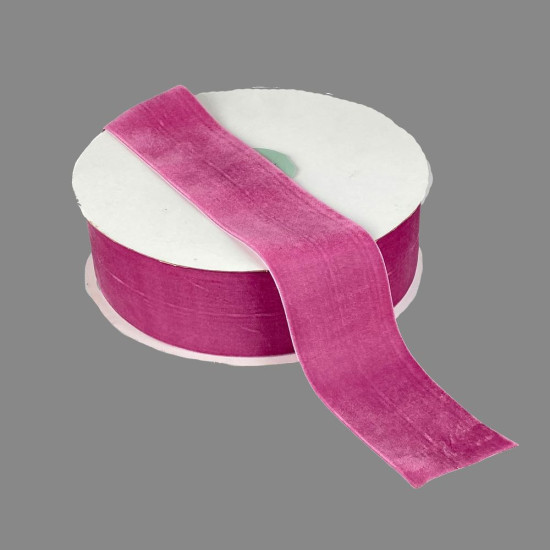 Оксамитова стрічка  5 см (±5мм) х 20 ярдів Рожевий Marill (D00850- C 77)