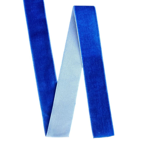 Оксамитова стрічка  2,5 см х 50 ярдів Синій Marill (D00825-   67)