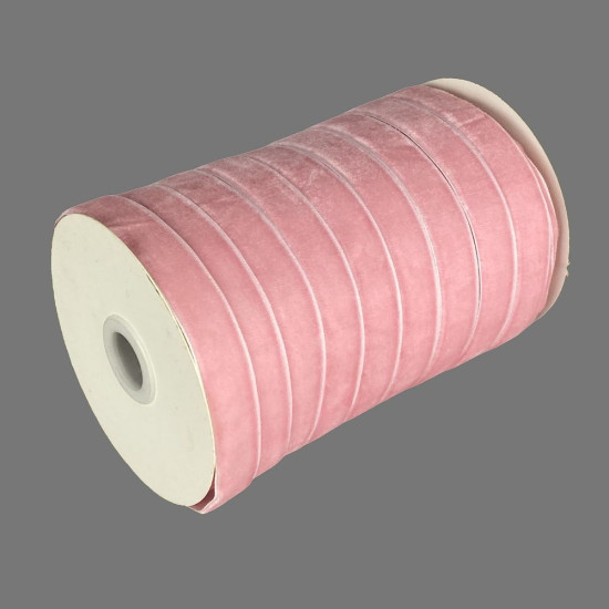 Оксамитова стрічка  1,5 см х 50 ярдів Рожевий Marill (D00815- 39)