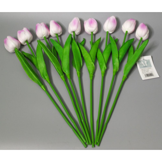 Букет латексных тюльпанов с эффектом живого прикосновения 9 бутонов (4 х 4см)  орхидея 34 см Разноцветный Marill (C30444-03)