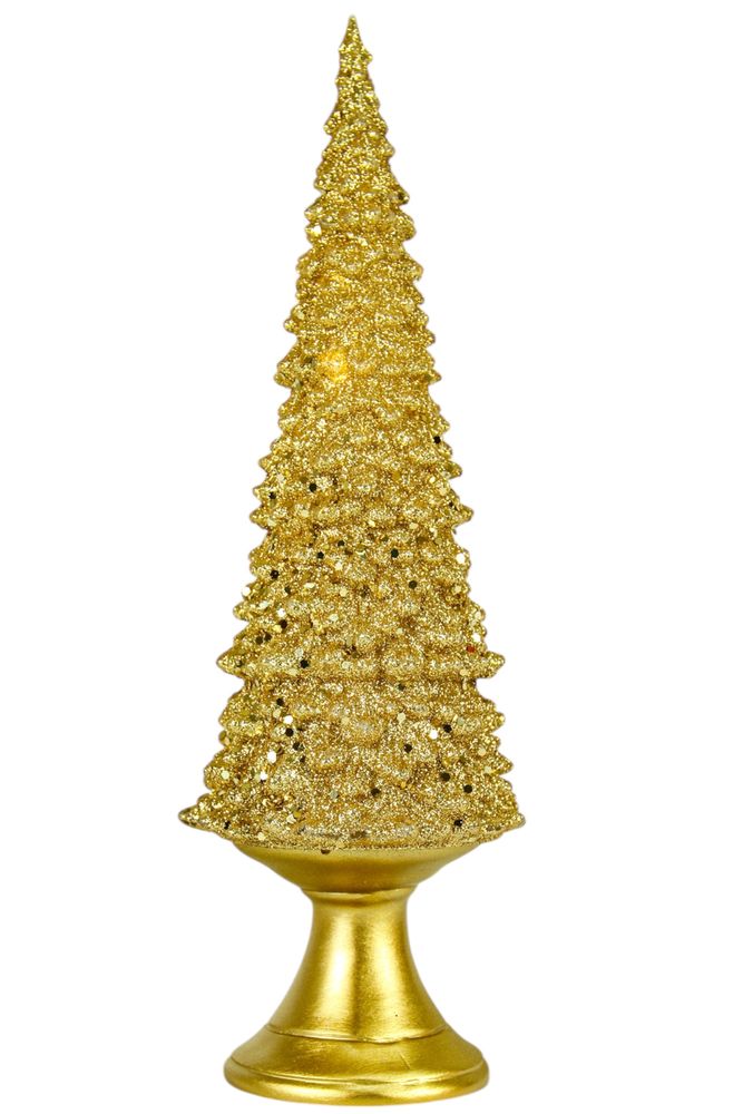 Новогодняя елка со светодиодными фонарями и блеском, 35 см (L01184)