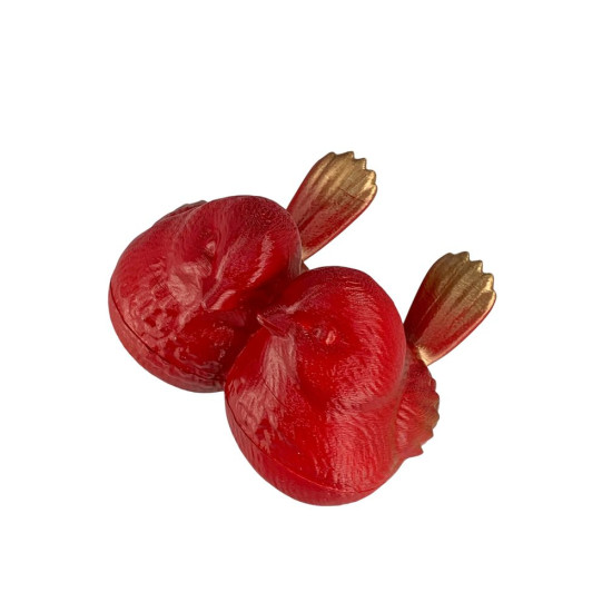 Фігурка для пасхального декору "Дві пташки" червоні з золотом 12см Червоний (L00216)