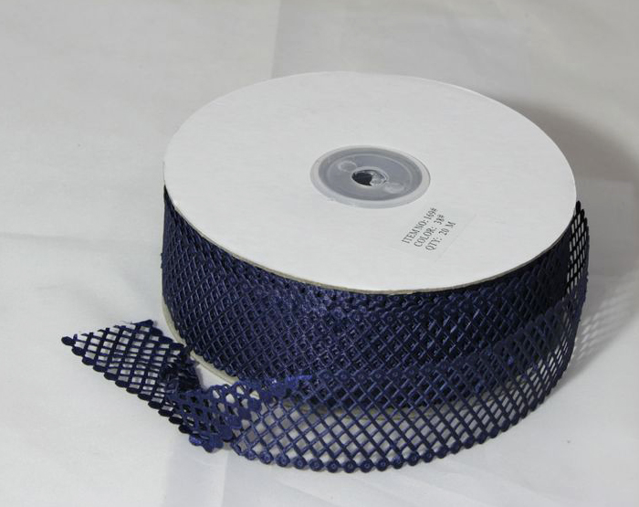 Декоративна тасьма-сітка 4см., 20м. -  navy (TS4020-38)
