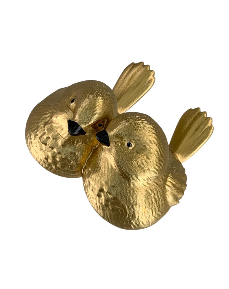 Фігурка для пасхального декору "Дві пташки" золоті 12см Золотий (L00216.1)