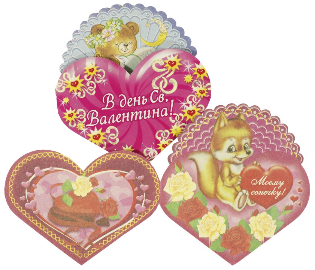 Листівка валентинка механічна 41,0х32,0см (МВВ)