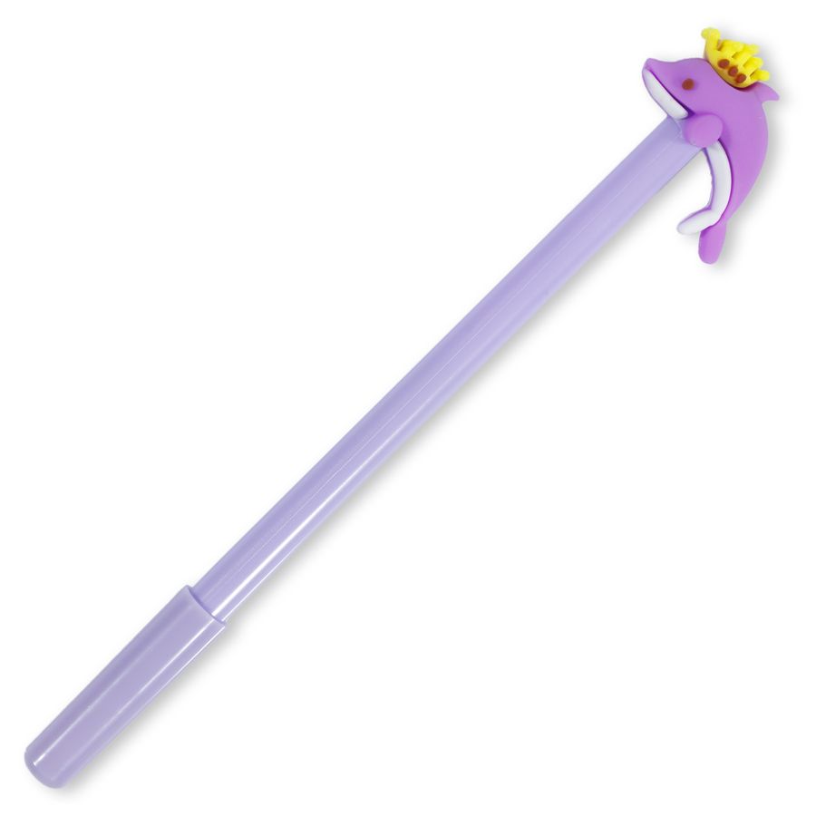 Ручка шар. детская "Дельфин с короной" синяя, BP-072 (BP-072)