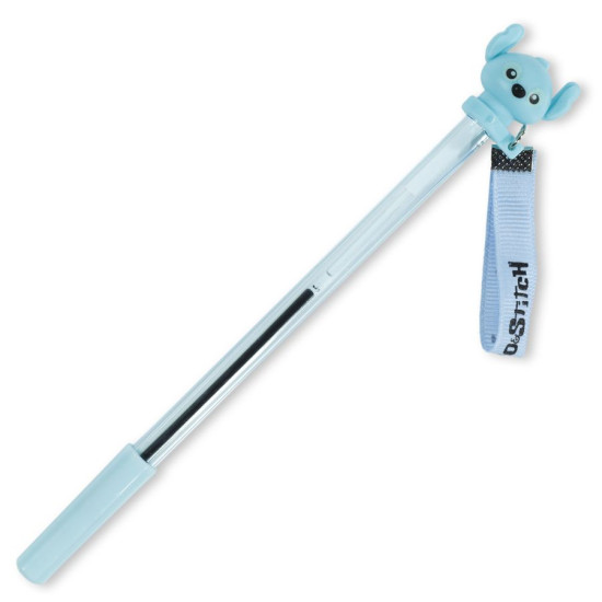 Ручка кулькова дитяча "Стіч" синя, з хлястиком (9061)