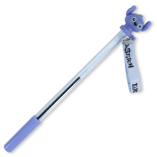 Ручка кулькова дитяча "Стіч" синя, з хлястиком (9061)