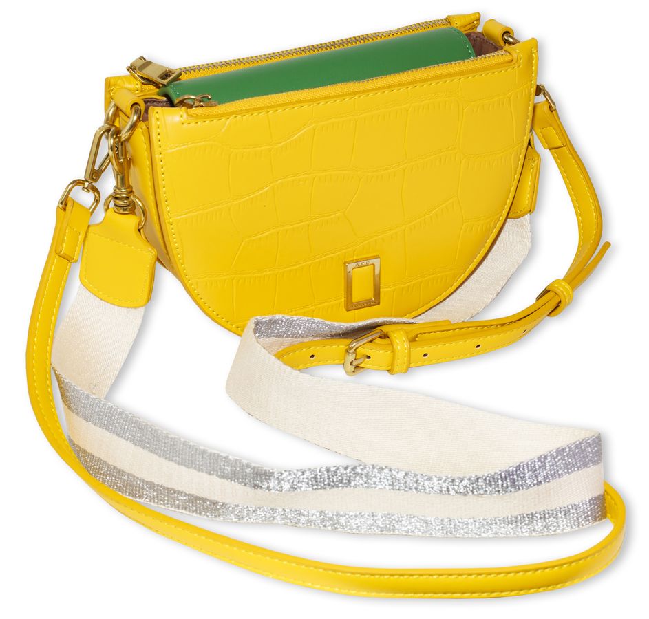 Сумка женская желтая 21,5х14,5 экокожа (L8192 yellow)