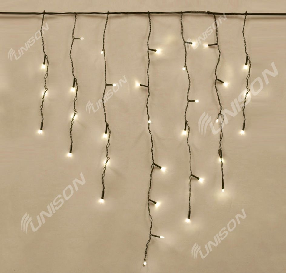 Штора-дождик КОНУС 120 LED черн / пер 3м * 0.6м, белый теплий (1571-07)