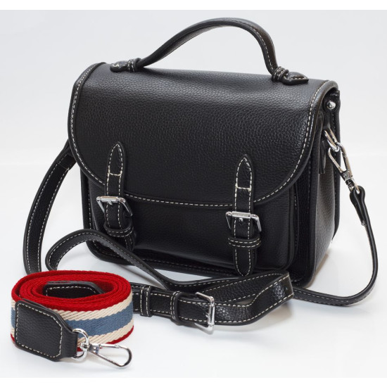 Сумка женская черная 17х21см экокожа (8999 black)