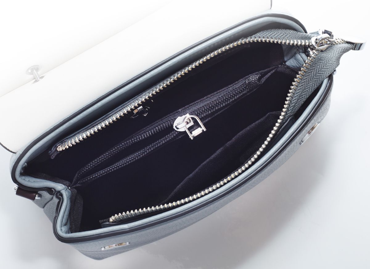 Сумка женская голубая 17х22см экокожа (8606  light blue)