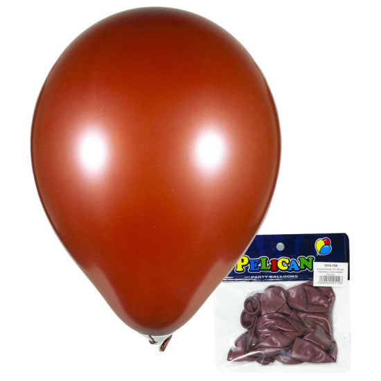 Шарики Pelican 10' (26 см), перламутр коричневый, 10шт/уп Коричневый Pelican (815708/1010-708)