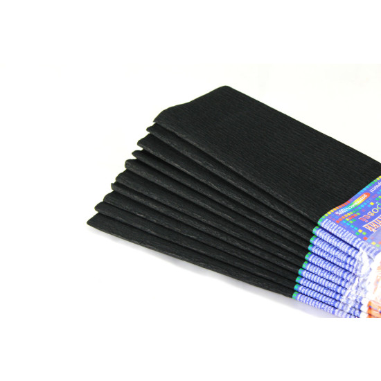 Креп-бумага 100%, 50х200см, 20г/м2 -   черная, KR110-8019 (KR110-8019)