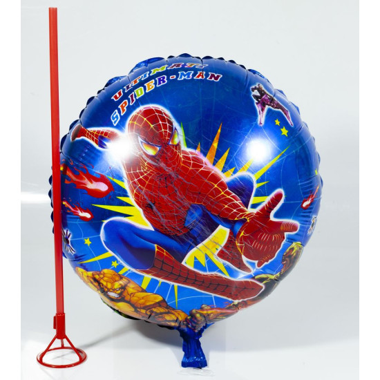 Шарик ФОЛЬГА на палочке 18" круглая, 50шт/уп Разноцветный Unison (AH2005-5)