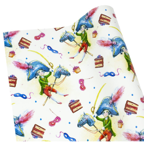 Папір пакувальний крейдований 80г 10 аркушів  100 х 70см Різнокольоровий Unison (PVM10-63)