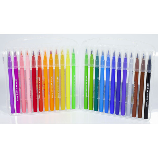 Набор кисть-фломастеры 24шт, пластиковый чемодан с ручкой, 81170TC-24 (81170TC-24)