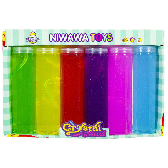 Слайм с блестками 6 цветов, Unison,  NT-1905 (NT-1905)