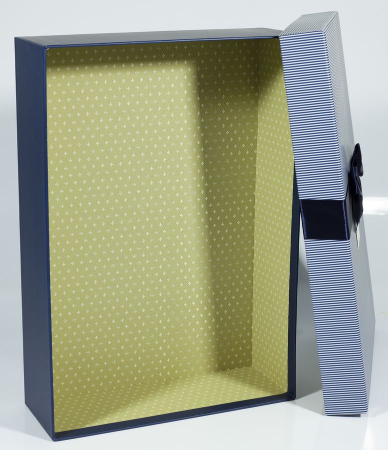 Подарункова коробка 105-25, прямокутна синя, 37.5х26.5х10cm/34х23х8/26.5х19х7cm   3шт. в наборі (105-25)