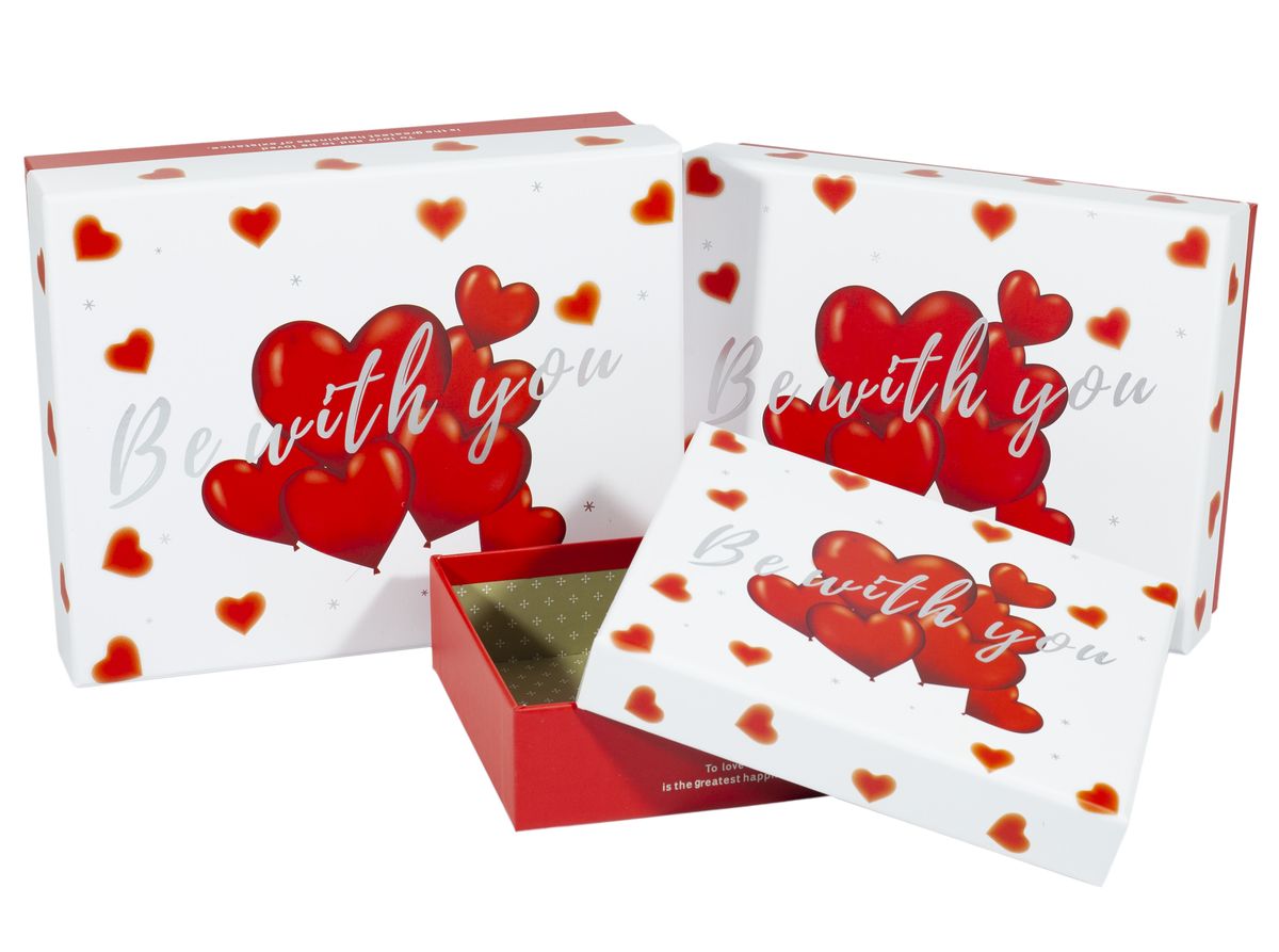 Подарункова коробка C210-38, прямокутна be with you, 24х19х8cm/22х17х6.5/18.6х14.5х5cm   3шт. в наборі (C210-38)