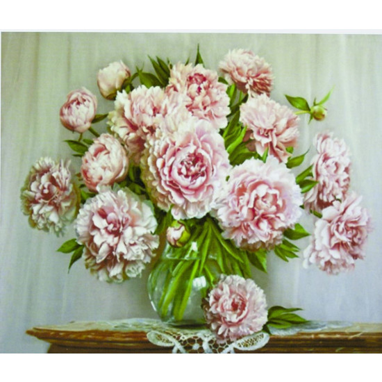 Картина по номерам "Нежные пионы" 40*50см,крас.-акрил,кисть-3шт. (9289)