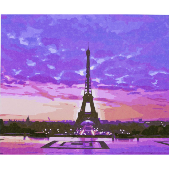 Картина по номерам "Э́йфелева ба́шня" 40*50см,крас.-акрил,кисть-3шт. Unison (6006)