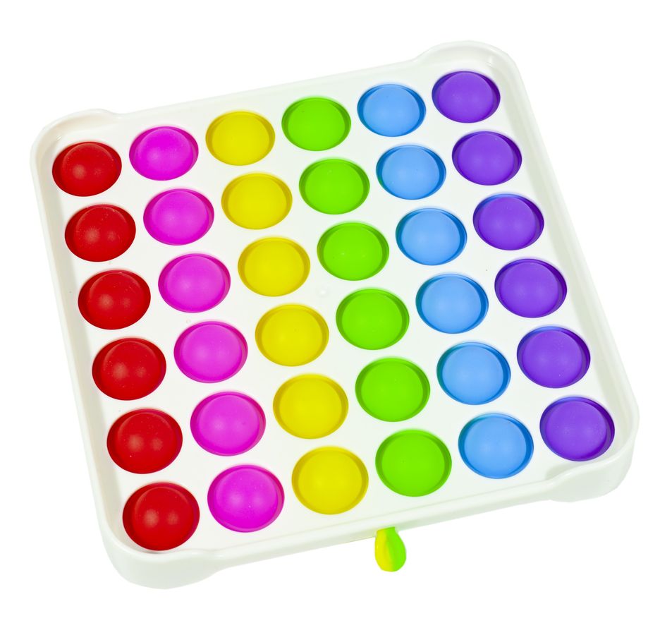 Игрушка антистресс сенсорная POP IT  "BOUBLE PUSH" квадрат Белый Unison (PI-BP)