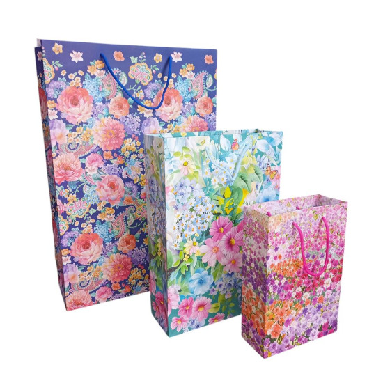 Пакет подарунковий  230 г, 17,5 x 25 x 7см (12шт/уп) Різнокольоровий Unison (YV 897-S)