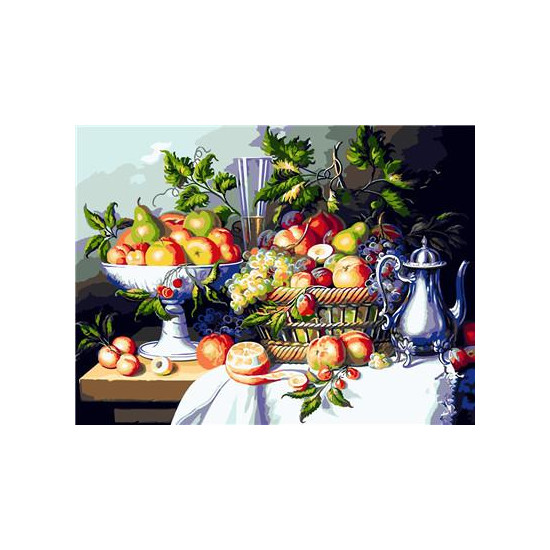 Картина по номерам "Натюрморт" 40*50см,крас.-акрил,кисть-3шт. (RA3696)