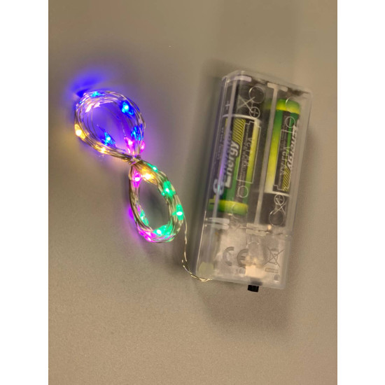 Роса на батарейках 20 LED, 2м, мульти Разноцветный Unison (1975-01)