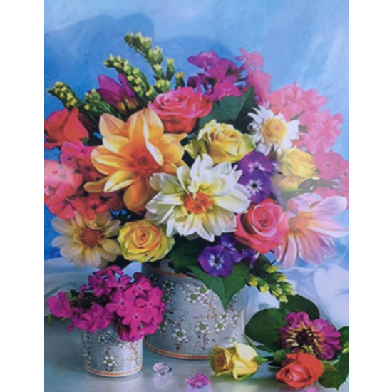 Картина по номерам "Букет" 40*50см,крас.-акрил,кисть-3шт Разноцветный Unison (5470Y_O)