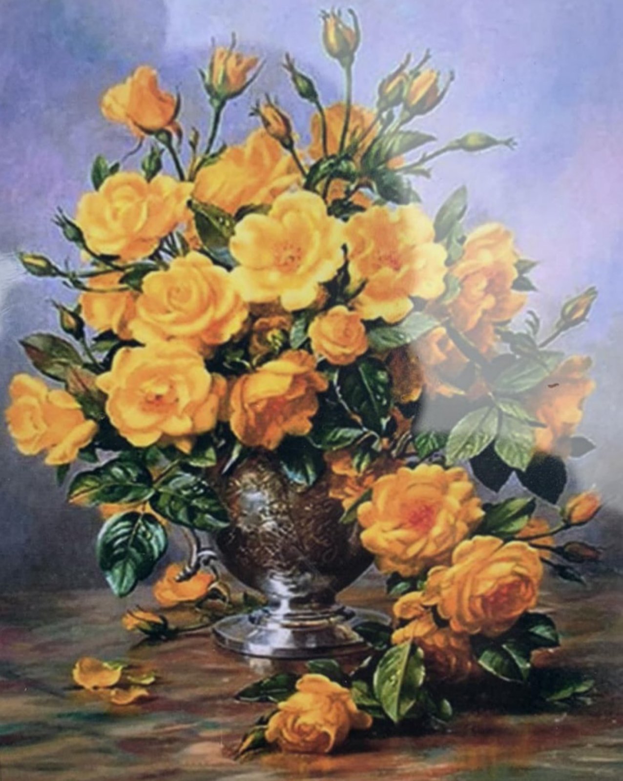 Картина по номерам 40х50,  "Шиповник" OPP, крас.-акрил,кисть-3шт. Разноцветный Unison (9398PH_O)