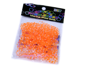 Прозрачно-оранжевые резинки для плетения (Нт 115.4)