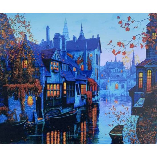Картина по номерам "Венеция" 40*50см,крас.-акрил,кисть-3шт. Разноцветный Unison (6360EOTG_B)
