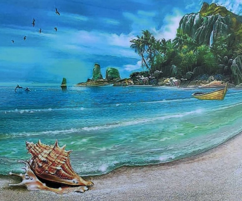 Картина за номерами "Пляж" 40 * 50см, крас.-акрил, кисть-3шт. 6487EOTG_B (6487EOTG_B)