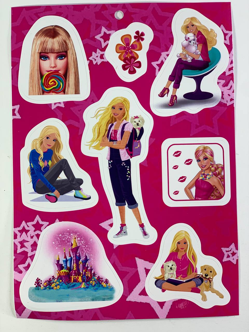 Наліпки А5 "Барбі та улюбленці", 10шт/уп Рожевий Unison (BD2)