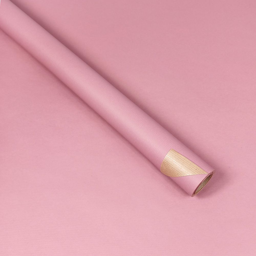 Бумага упаковочная крафт-двусторонняя 0,68 х 8м Розовый Unison (Пт-І-9)