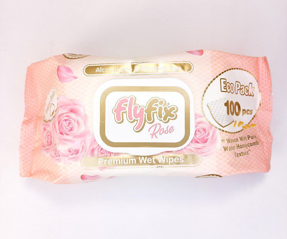 Салфетки влажные Fly Fix с клапаном 100 шт (3 вида) Unison (WW-3)