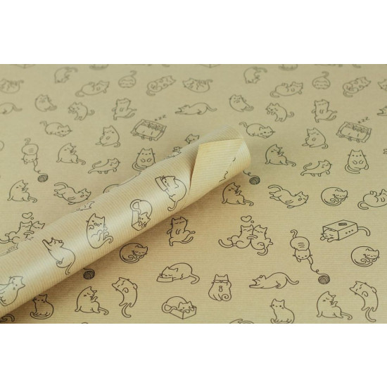 Папір пакувальний крафт-двосторонній 0,68 х 8м Різнокольоровий Unison (Пт-І-5)