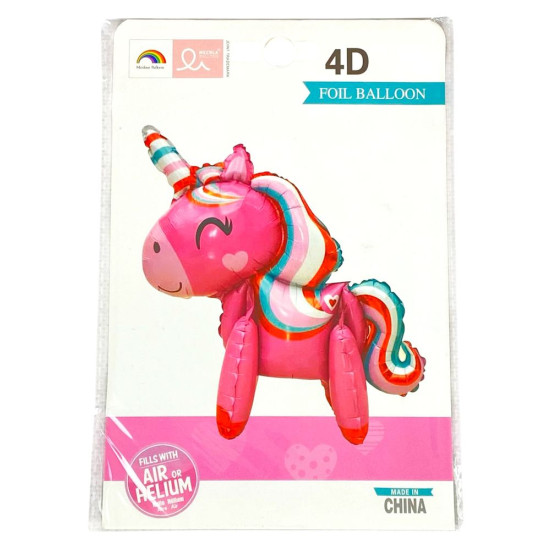 Фольгована куля  «Єдиноріг з ніжками" рожевий 60 х 68см Білий Без бренду (K-556)