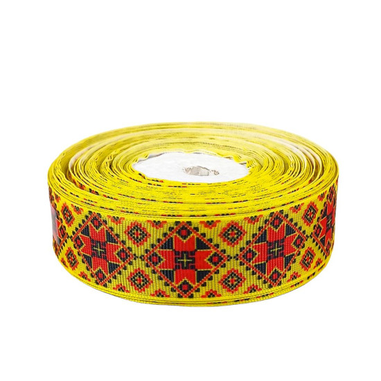 Лента репсовая 25мм х 21м Разноцветный Unison (LR2521-7 Red-yellow)