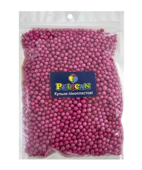 Пінопластові кульки діаметр 4-6мм  колір марсел, 250мл Рожевий Pelican (886120)