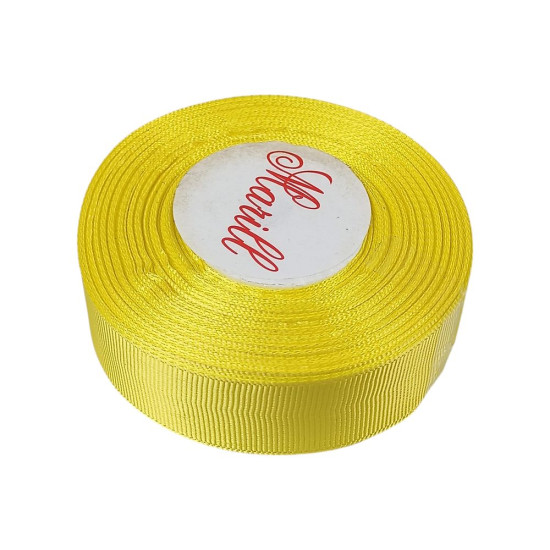 Репсова стрічка 2,5см* 23 м лимон Жовтий Marill (D00225-15)