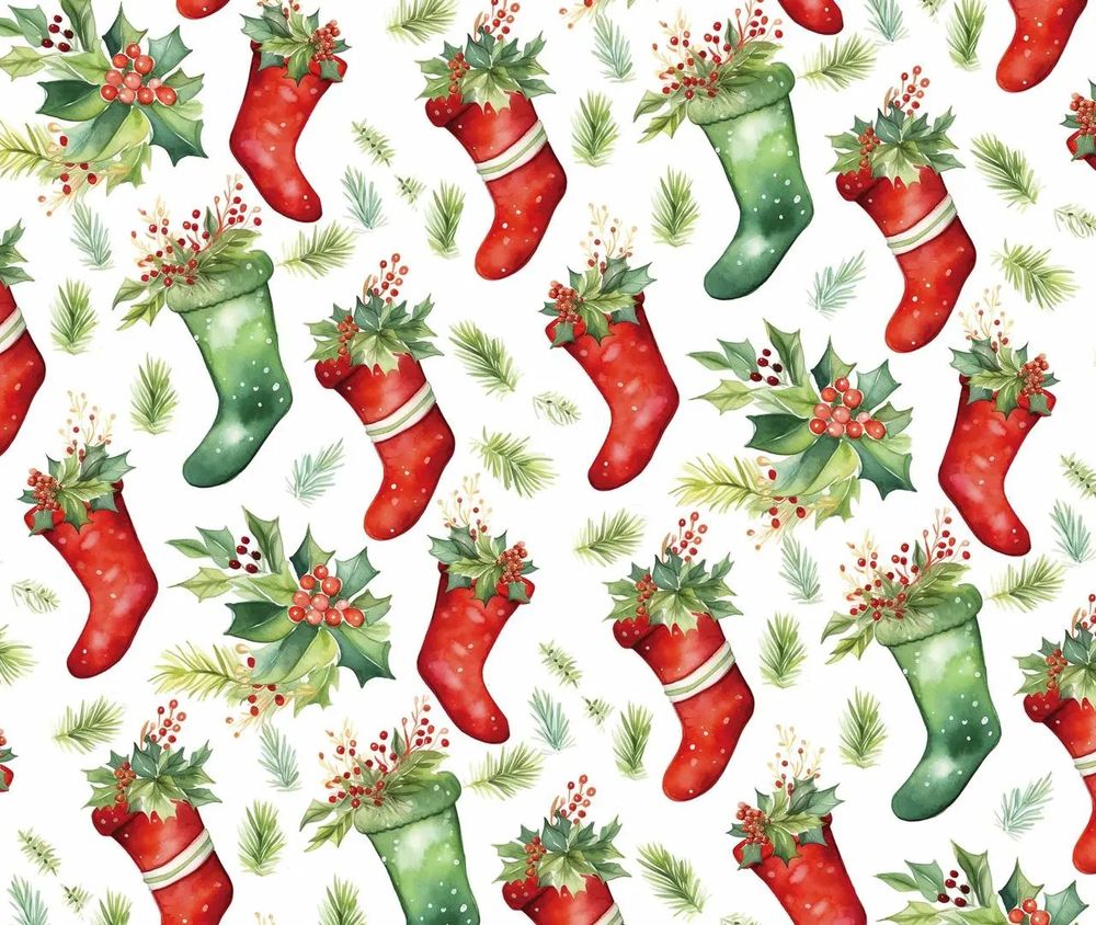 Бумага новогодняя для упаковки подарков 10 листов - 100 х 70 см 50г (PCZ10070-10-554)