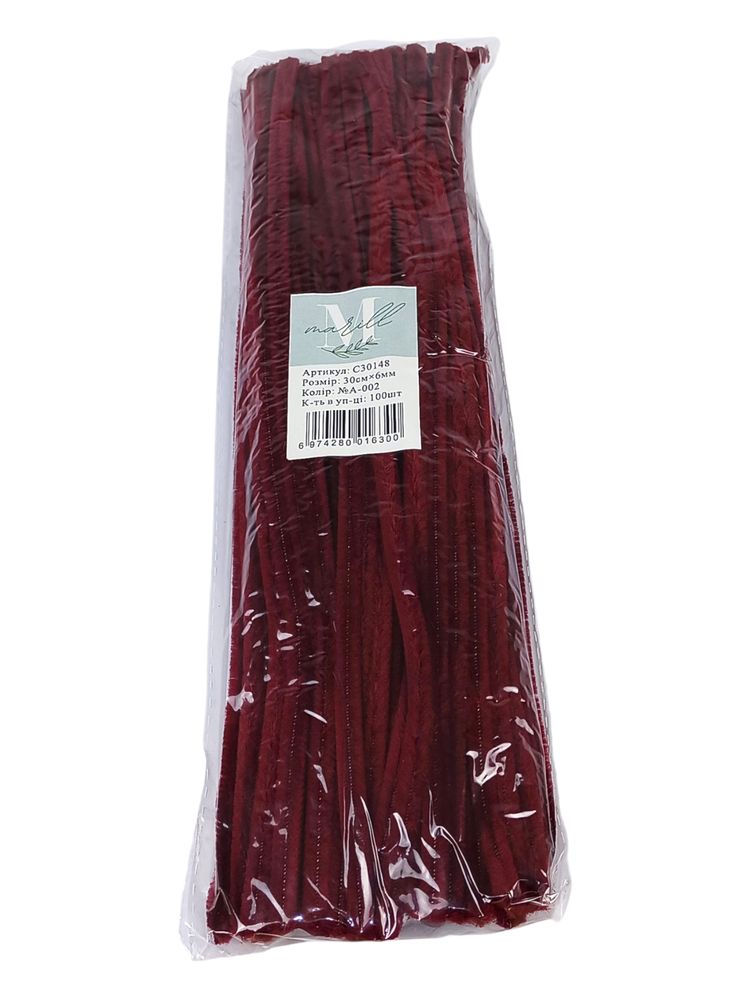 Синельний дріт, 300 х 6мм, бордо, 100 шт Marill (C30148-A-002)