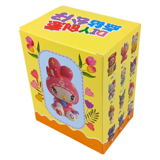 Набір  творчості "Розмалюй скарбничку "Зайчик Kuromi" 10см, фарба 6 кольорів,пензлик,  2 види (2620-11)