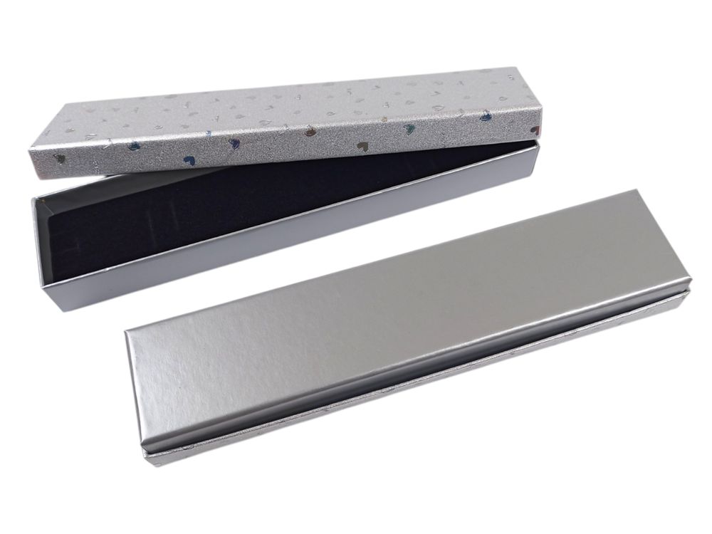 Подарункова коробка ювелірна, 4,5 х 20 х 2,5см, срібло Срібний Unison (J00322 silver)