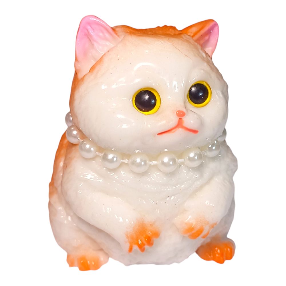 Игрушка-антистерес 9см Сквиши Таба Котик оранжевый липкий (713003  orange)